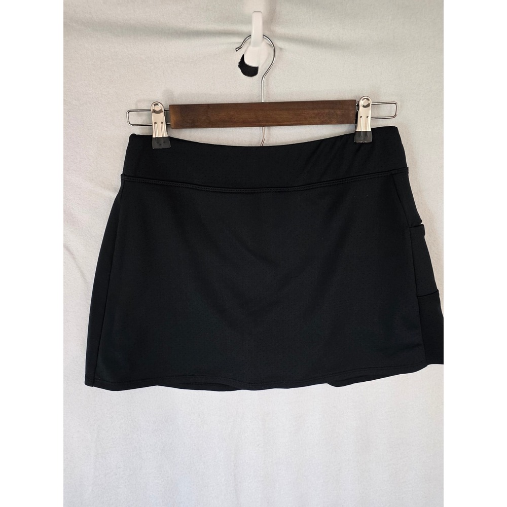 Athleta Soho Skort S Black Polyester Spandex Athletic Tennis Golf Hiking Skirt